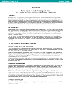 109-2010: Faster Results by Multi