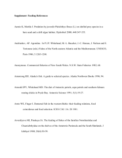 Supplement: Feeding References Aarnio K, Mattila J. Predation by