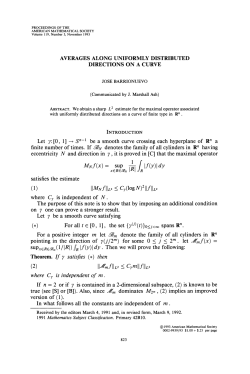 (1) Theorem. If y satisfies (*) then where Cy is