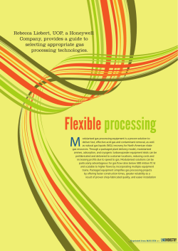 Flexible gas processing-technology selection