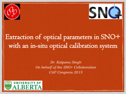 Extraction of optical parameters in SNO+ with an in