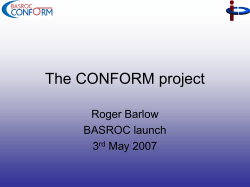 The CONFORM project