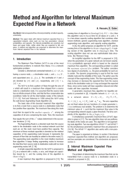 Method and Algorithm for Interval Maximum Expected Flow in a