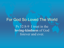 He demonstrated His love! - Oldham Woods Church of Christ