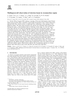 Multispacecraft observation of electron beam in - ipy