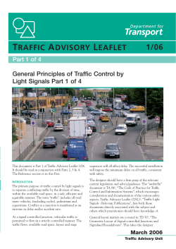 General principles of traffic control by light signals part 1 of 4