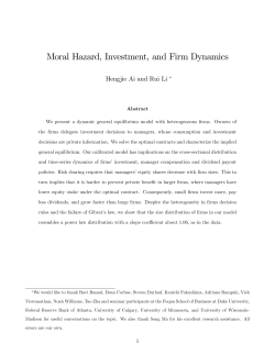 Moral Hazard, Investment, and Firm Dynamics