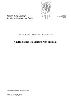 On the Bottleneck Shortest Path Problem