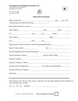 confidential - Germantown Psychological Associates