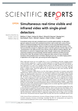 Simultaneous real-time visible and infrared video