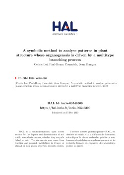 A symbolic method to analyse patterns in plant structure whose