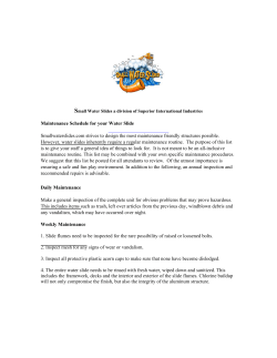 Maintenance Schedule for your Water Slide Smallwaterslides.com