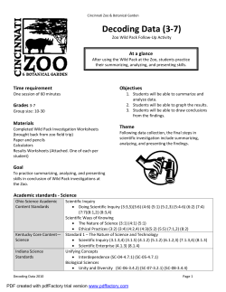 Decoding Data - Cincinnati Zoo