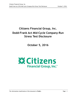 Citizens Financial Group, Inc. Dodd-Frank Act Mid