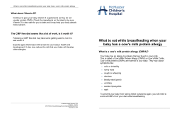 Cow`s Milk Protein Allergy