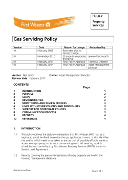 Gas Servicing Policy