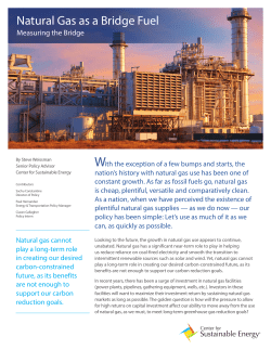 Natural Gas as a Bridge Fuel - Center for Sustainable Energy