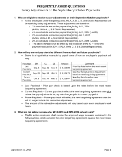 FREQUENTLY ASKED QUESTIONS Employer Paid Member