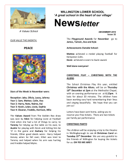 Newsletter December 2015 - Willington Lower School