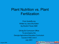 AG-GH-PS-01.461-05.1p Plant Nutrition vs. Fertilization Course