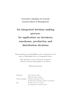 An integrated decision making process