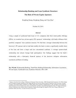 Relationship Banking and Loan Syndicate Structure