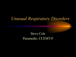 Unusual Respiratory Disorders - Hatzalah of Miami-Dade