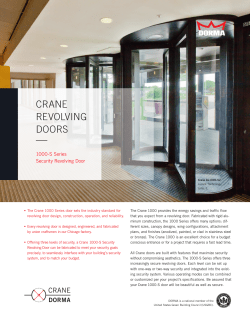 crane revolving doors - Door Control Services, Inc.