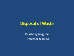 Disposal of Waste