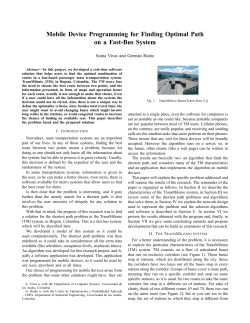 Mobile Device Programming for Finding Optimal Path on a Fast