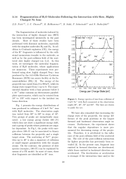 3.14 Fragmentation of H2O Molecules Following the Interaction with