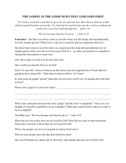 the gospel is the good news that god goes first