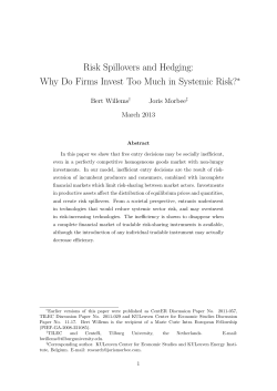 Risk Spillovers and Hedging: Why Do Firms Invest Too Much in