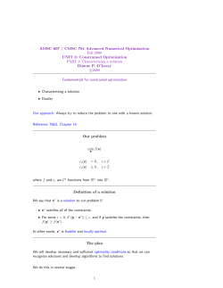 Constrained Optimization