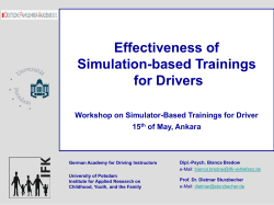 this applies yet six months after training. Workshop on Simulator