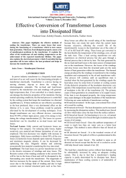 Effective Conversion of Transformer Losses into Dissipated Heat