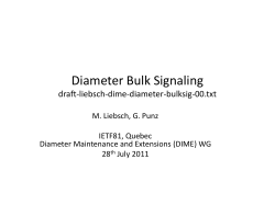Diameter General Purpose Session draft-liebsch-dime