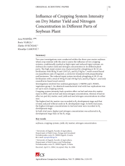 Influence of Cropping System Intensity on Dry Matter Yield and