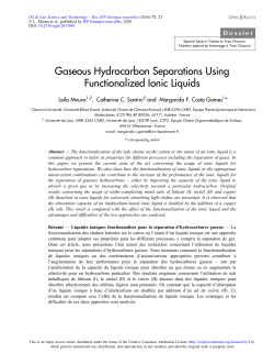 Gaseous Hydrocarbon Separations Using Functionalized Ionic Liquids