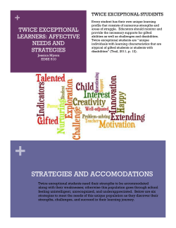 Strategies and Accomodations