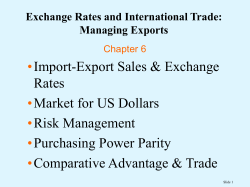 Exchange Rates and International Trade