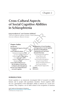 Chapter 2. Cross-Cultural Aspects of Social Cognitive Abilities in