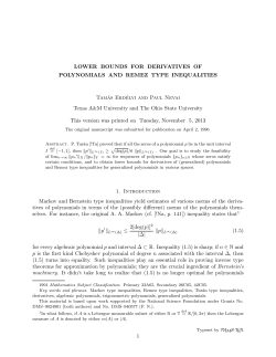 Lower bounds for the derivatives of polynomials and