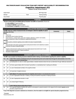 Cognitive Impairment (CI)