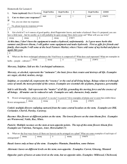 Homework for Lesson 6 1. Name (optional) Sherri Hawkins 2. Can