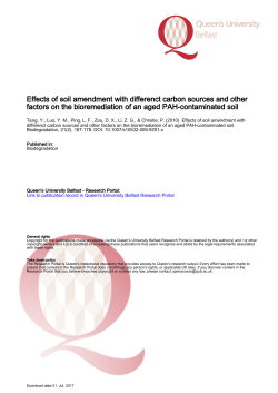 Effects of soil amendment with differenct carbon sources and other