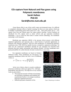 CO2 capture from Natural and Flue gases using Polymeric