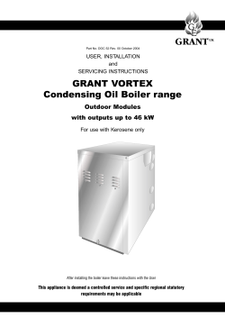 GRANT VORTEX Condensing Oil Boiler range
