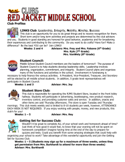 Club Profiles LINKS Club: Leadership, Integrity, Nobility, Kinship, S