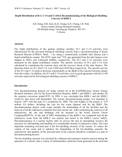 Depth Distribution of H-3, C-14 and Co
